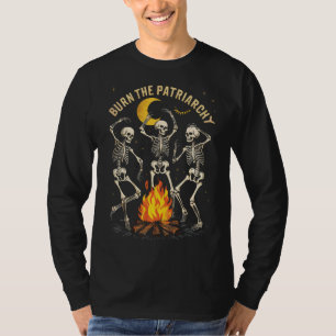 フェミニストのハロウィンおもしろいの家父長制を燃やす Tシャツ