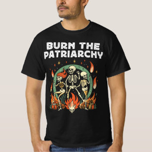 フェミニストのハロウィンおもしろいの家父長制を燃やす Tシャツ