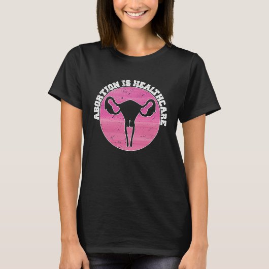 フェミニストのフェミニズム人工中絶は健康である Tシャツ (正面)