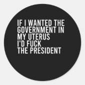 フェミニストのプロの選択 – 妊娠中絶権 ラウンドシール (正面)