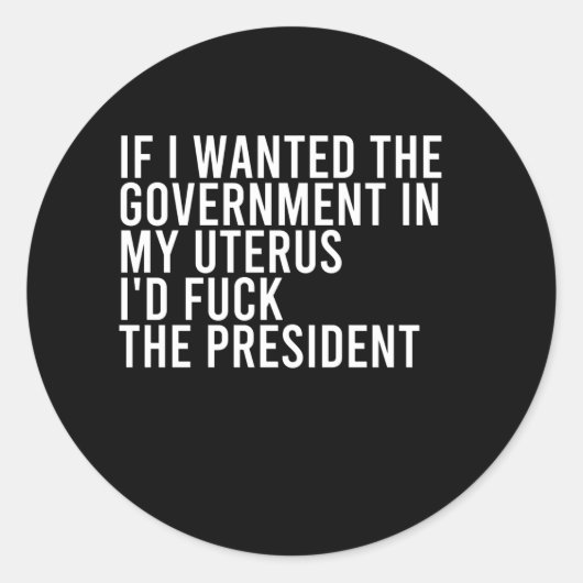 フェミニストのプロの選択 – 妊娠中絶権 ラウンドシール (正面)