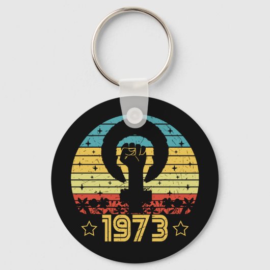 フェミニストのローVウェイドライツ1973 キーホルダー (正面)