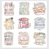 フェミニストの強い女やる気を起こさせる性の手札 シール (シート)