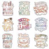 フェミニストの強い女やる気を起こさせる性の手札 シール (正面)