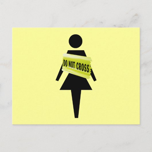 フェミニストの態度おもしろいフェミニストのイメージ ポストカード (正面)