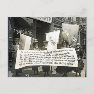 フェミニストの抗議の共和党員， 1920 ポストカード