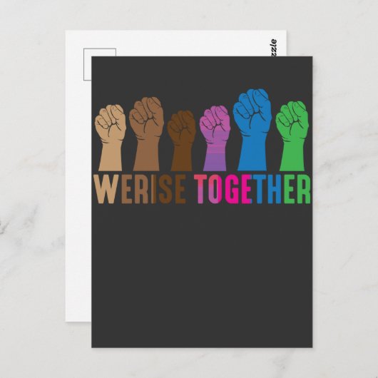 フェミニストの抵抗人間平等社会正義 ポストカード (正面/裏面)