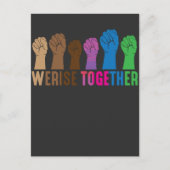フェミニストの抵抗人間平等社会正義 ポストカード (正面)