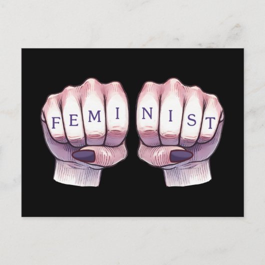フェミニストの拳 ポストカード (正面)
