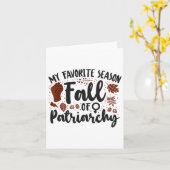 フェミニストの私が最も好きな季節は家父長制の崩壊 カード (黄色い花)