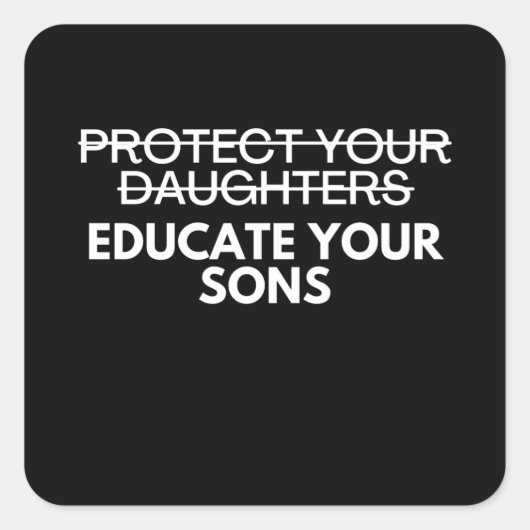 フェミニストの親選択中絶権 スクエアシール (正面)