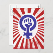 フェミニストの象徴 ポストカード (正面/裏面)