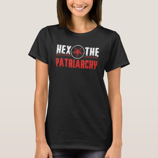 フェミニストの魔女が家父長制を破る Tシャツ (正面)