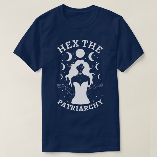フェミニストの魔女は家父長制と戦う Tシャツ (デザイン正面)