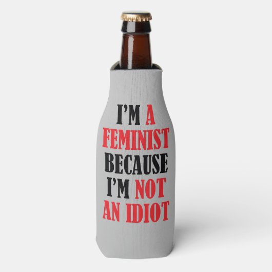 フェミニストは馬鹿ではない ボトルクーラー (ボトル正面)