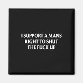 フェミニストを閉じ込める権利を支持すおもしろいる マグネット (正面)