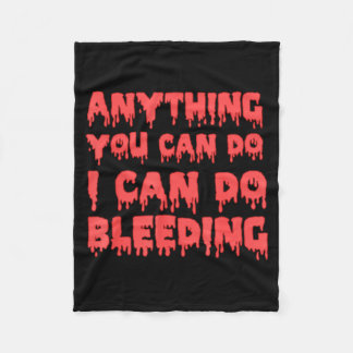 フェミニストイラスト Anything Can Can Bleeding フリースブランケット