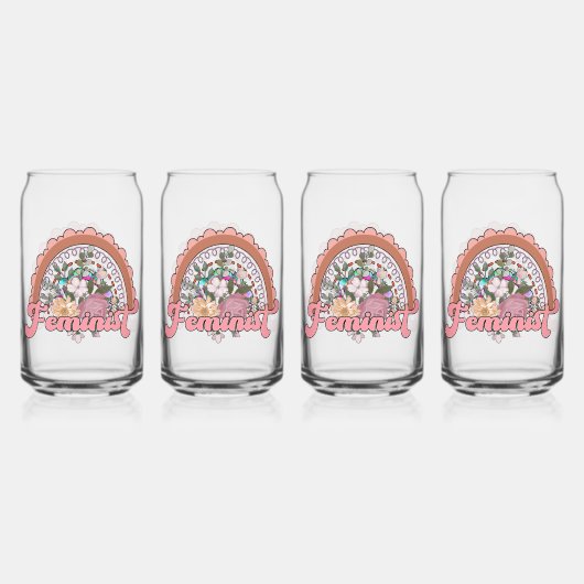 フェミニストグラス ガラス缶 (正面)