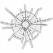 フェミニストシャッターガラス天井 |ステッ澄んカー シール (正面)