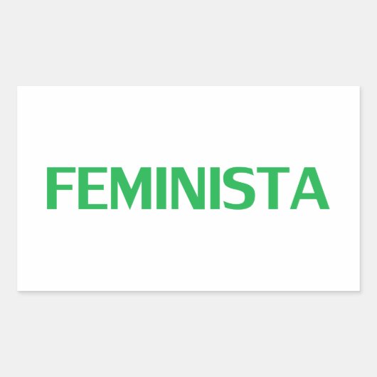 フェミニストスペインのフェミニスタモダン 長方形シール (正面)