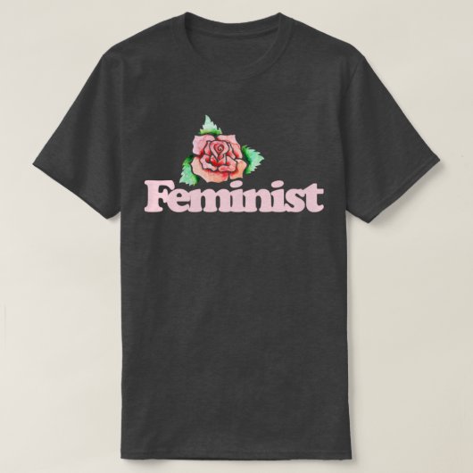 フェミニストバラ Tシャツ (デザイン正面)