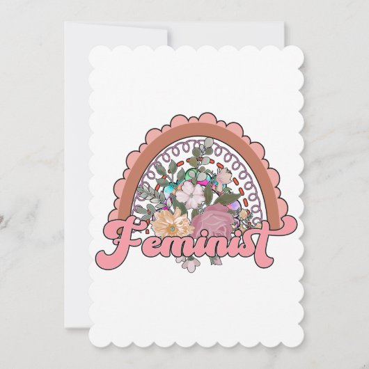 フェミニストフラットグリーティングカード シーズンカード (正面)