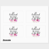 フェミニストフローラ感動的引用文バンパーステッカー 長方形シール (シート)