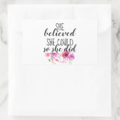 フェミニストフローラ感動的引用文バンパーステッカー 長方形シール (バッグ)