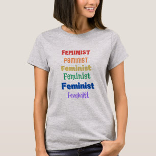 フェミニストプライド-おもしろいフォント- tシャツ
