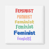 フェミニストプライド「女性の行進」 マグネット (正面)