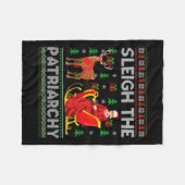 フェミニストルスバダーギンズバーグリンブルクリングクリスマススレイザP フリースブランケット (正面(横))