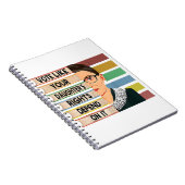 フェミニストルスバダーギンズバーグRBG引用文ガールウィズアンドビー ノートブック (右側)