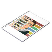 フェミニストルスバダーギンズバーグRBG引用文ガールウィズアンドビー ノートブック (左側)