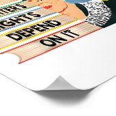 フェミニストルスバダーギンズバーグRBG引用文ガールウィズアンドビー ポスター (角)