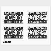 フェミニスト内容 長方形シール (シート)