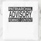 フェミニスト内容 長方形シール (バッグ)