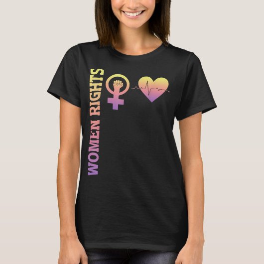 フェミニスト女性の権利女性のエンパワーメント女性S R Tシャツ (正面)