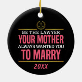 フェミニスト弁護士やる気を起こさせる – 女性リーダー セラミックオーナメント (裏面)