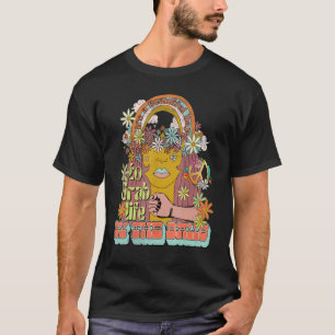 フェミニスト引用文グルーヴィレトロレインボーノーパトリアキー Tシャツ