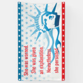 フェミニスト彼女警告は固執した 横断幕 (縦)