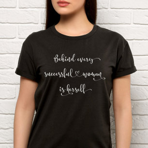 フェミニスト手書きスクリプト成功した女性引用文 Tシャツ