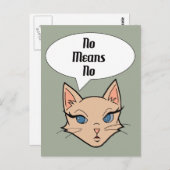 フェミニスト猫 |政治漫画イラストレーション ポストカード (正面/裏面)