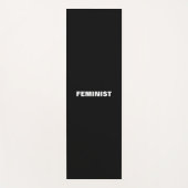 フェミニスト白黒無地の平野モダン ヨガマット (正面)