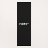 フェミニスト白黒無地の平野モダン ヨガマット (裏面)