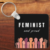フェミニスト誇りを持ったと キーホルダー (正面)