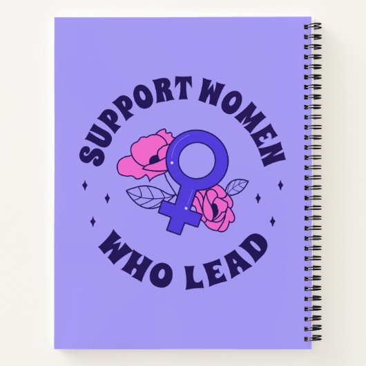 フェミニスト選挙 – Vをリードする女性をサポート ノートブック (裏面)