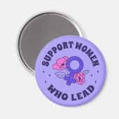 フェミニスト選挙 – Vをリードする女性をサポート マグネット (正面/裏面)