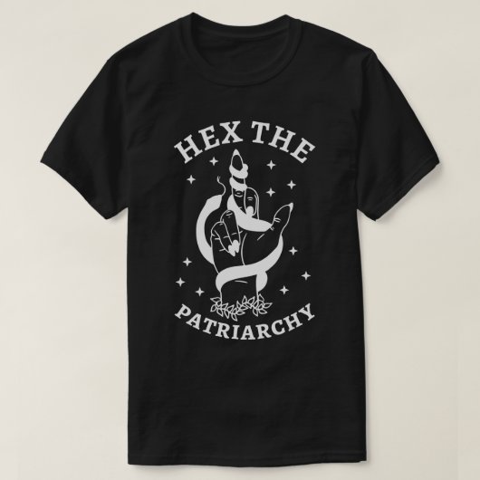 フェミニスト魔女が家父長制を六角に変えるIII Tシャツ (デザイン正面)