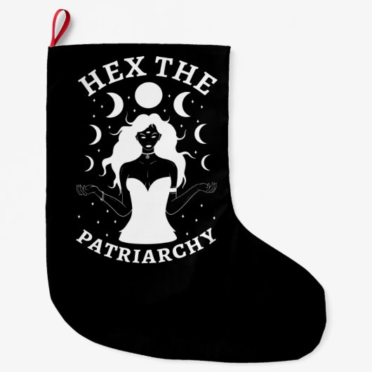 フェミニスト魔女 – Hex The Patriarchy II ラージクリスマスストッキング (正面)