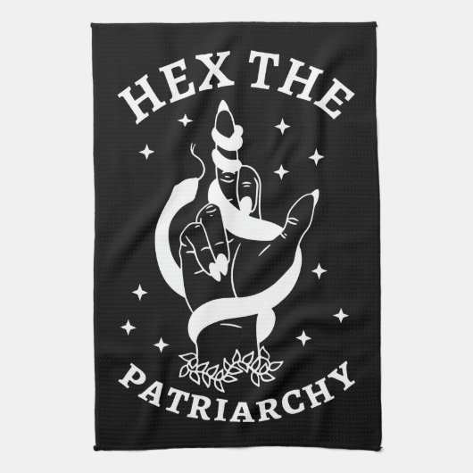 フェミニスト魔女 – Hex The Patriarchy III キッチンタオル (縦)